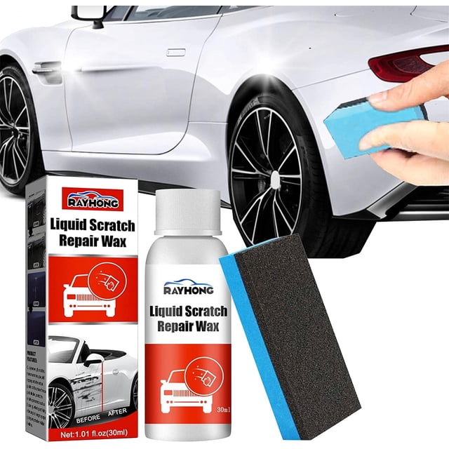 Cera líquida para eliminar rayones, removedor de rayones para pintura de vehículos, cera para autos de capa rápida, removedor de rayones y remolinos, removedor de rayones para automóviles, kit de reparación de rayones de pintura Kuyhfg Sin marca
