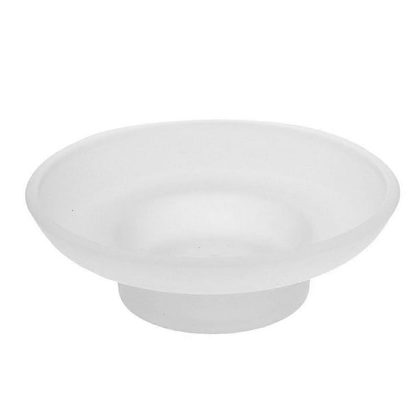 Frosted Glass Soap Dish Round Bathroom Replacement Soap Holder For Bathroom Vanities Countertops And Kitchen Sinks
