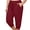 B1-Burgundy, variant on SHOWMALL Womens Plus Size Joggers Pants Casual Active Capri Sweatpants with Drawstring Pockets Burgundy 3X