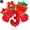 Red Number 3, variant on 9pcs Strawberry Balloons Kits Birthday Decorations for Girls 32inch 0-9 Number Balloons for Strawberry Birthday Party Decors
