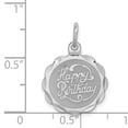 thumbnail image 2 of Beautiful Sterling Silver Rhodium-plated Happy Birthday Disc Charm, 2 of 2