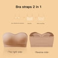 thumbnail image 5 of Zpanxa Bras for Women, Women's Plus Size Strapless Bra Padded No Underwire Non Slip Silicone Band Seamless Bustier, 5 of 7
