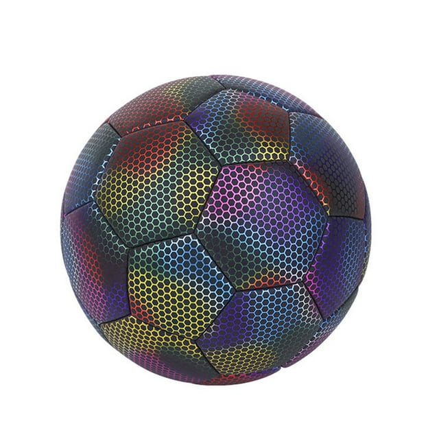 Balones de fútbol holográficos que brillan intensamente que brillan en la oscuridad Tamaño 4/5 Sporting