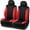 Black, variant on Road Comforts Sport Car Seat Covers,Polyester Car Seat,Athletic Style Comfortable Front Seats, Breathable Fabric Seat,Anti-Slip Airbag Compatible Universal Fit for Cars SUVs Trucks,Gray