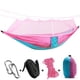thumbnail image 3 of Hamaca portátil para con paracaídas con mosquitera, cama con árbol para hombres, mujeres, viajes al aire libre, senderismo, mochilero Rosa Baoblaze Camping Hamaca, 3 of 8