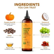 Botanic Hearth 100% Pure Pumpkin Castor Oil For Hair Growth | Infused with Pumpkin, Castor, Biotin | Hair Oil Repairs Dry Damaged Hair, Strengthening, Healthier - Hair Tonic, 6.7 fl oz