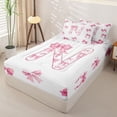 thumbnail image 2 of Catabedysis Pink Bows Zipper Full Size Comforter Sets with Fitted Sheet and 2 Pillowcases,Cartoon Bowtie Letter N Design Zipper Bedding Set For Girls,Pink Reversible,4-Piece, 2 of 7