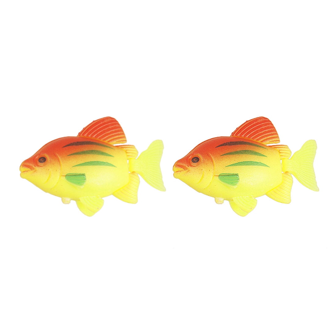 Favourfairy favour Aquarium Water Floating Plastic Vivid Simulation Tropical Fish 2 Pcs