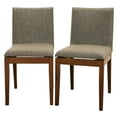 thumbnail image 1 of Bowery Hill Chaise de Salle à Manger en Marron (Lot de 2), 1 of 2