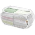thumbnail image 2 of Smart Design Mesh Pop up Flip Laundry Hamper and Basket -15 x 25 inch - White, 2 of 4