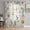 White, variant on Sheer Curtains 72 Inches Long 2 Panels Set for Bedroom, Spring Daisy Semi Sheer Curtains for Windows, Country Watercolor Flower Leaf Plant Voile Window Treatments Rod Pocket Curtain