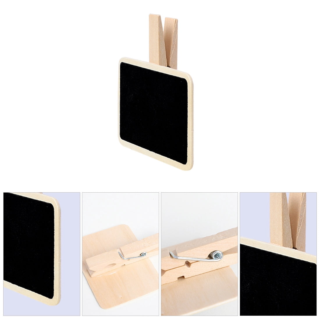Unique Bargains 10 Pcs Mini Chalkboards with Clips for Weddings Party Message Board