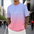 thumbnail image 2 of Krdevn Men's Oversized T Shirt Crew Neck Short Sleeve T Shirt with Gradient City Print Basic Shirts Men Loose Casual Shirts Sports Shirts,XS, 2 of 4