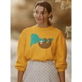 thumbnail image 2 of Image Conscious Sloth With An Elephant Sweatshirt Women -Jay Fleck Designs, Female x-Large, 2 of 4