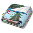 thumbnail image 3 of 3D Christmas Green Monster Throw Blanket, Plush Microfiber Christmas Blankets and Throws for Bed, Super Cozy Air Conditioned Blanket 40"*50" （100 * 130cm）, 3 of 4