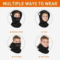 thumbnail image 4 of Kids Winter Thermal Fleece Balaclava, Novelty Animal Face Cover Ski Mask, Multifunctional Windproof Adjustable Warm Fleece Hat Cap Hood Neck Warmer Scarf for Boys Girls Cycling Outdoor Sports, 4 of 6