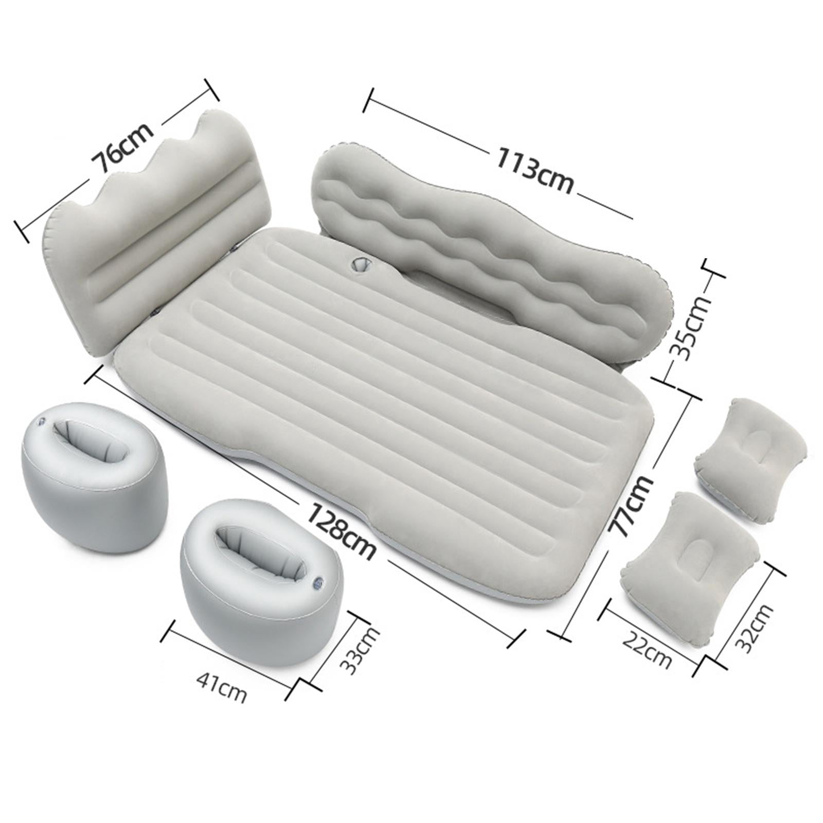 Colaxi Car Inflatable Mattress Backseat Sleeping Pad, Portable Camping Air Mattress Bed, Car Air Bed for Auto MPV Camping Picnic Gray