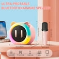 thumbnail image 3 of Karaoke Microphone Machine Toys for Kids Adults, Mini Portable Bluetooth Speaker with 2 Wireless Mics, Christmas Birthday Gifts for Boys Girls (Pink) ﻿, 3 of 7