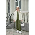 thumbnail image 4 of Arshiner Girls' Clothing Sets Short Sleeve Pullover Shirt and Sweatpants with Pockets Kids Activewear Army Green 9-10Y, 4 of 5