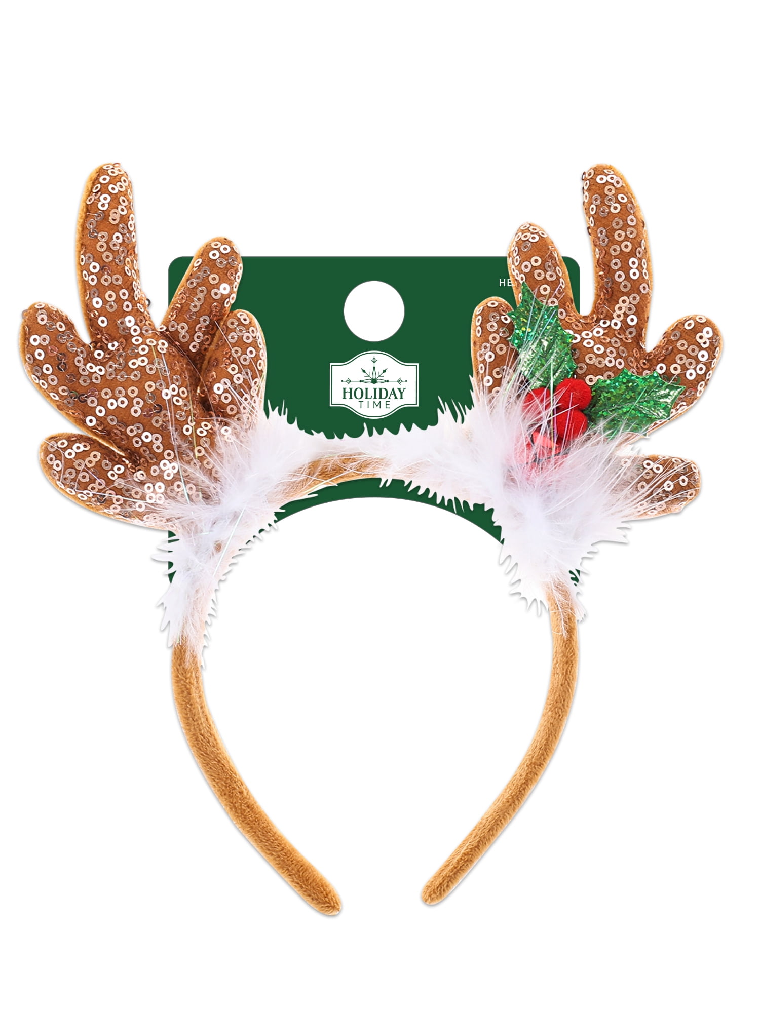 Holiday Time Gold Reindeer Antler Headbopper, 1 Piece