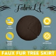 thumbnail image 6 of FabricLA Chocolate Faux Fur Tree Skirt Cut - 40-Inches with Rounded Edges (No Backing) for Christmas, 6 of 8