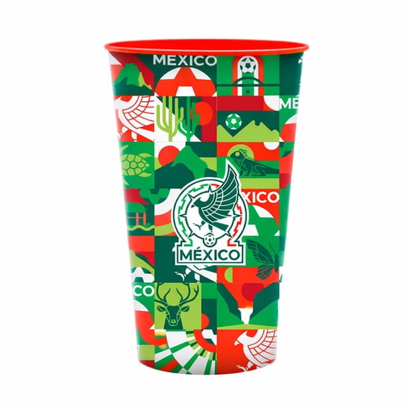 Vaso Selección Mexicana 940ml Mundial Grecas Rojas 1 Pieza