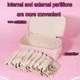 thumbnail image 4 of Circulatne Travel Jewelry Box Organizer with 12 Velvet Pouches, Portable PU Leather Jewelry Organizer Box, Storage for Rings, Earrings, Necklaces (Green), 4 of 8