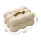 thumbnail image 5 of caja de pañuelos con forma de malvavisco para cajón, de cerámica, ligera, de lujo, para el hogar, la sala de estar, la mesa, color blanco, 5 of 5