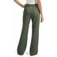 thumbnail image 2 of SEVEGO Tall Women Casual Linen Pants 30"/32"/34"/36" Inseam Drawstring Smocked Waist Beach Summer Trousers with Pockets, 2 of 6