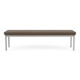 thumbnail image 4 of Lenox Steel Reception Waiting Room 3-Seat Bench / Silver Steel / Brown, 4 of 5