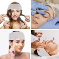 thumbnail image 5 of Paquete de 100 diademas desechables, diadema facial suave no tejida, cuidado de la piel elástica, suministros esenciales para salón de maquillaje profesional, sauna para mujeres, blanco para mujeres,, 5 of 5