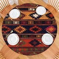 thumbnail image 2 of Stylish Boho Floral Round Tablecloth, Stretch Fit for 52-56 Inch Tables, Ideal for Kitchen and Patio Setting, 2 of 7