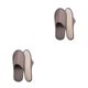 thumbnail image 4 of Guardurnaity 10 pares de zapatillas de hotel desechables de lana Coral para hombres y mujeres, zapatos antideslizantes de Color sólido, zapatos gris 2 2piezas, 4 of 6
