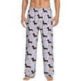 thumbnail image 2 of Goofa Dachshund Dog Puppy Printed Soft Pajama Pants for Men, Wide Leg Comfy Casual Lounge Yoga Pants-X-Large, 2 of 9