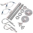 thumbnail image 3 of Universal Mount Bonnet Hood Pin Lock Latch Kit Racing Sport Car Alloy, 3 of 5