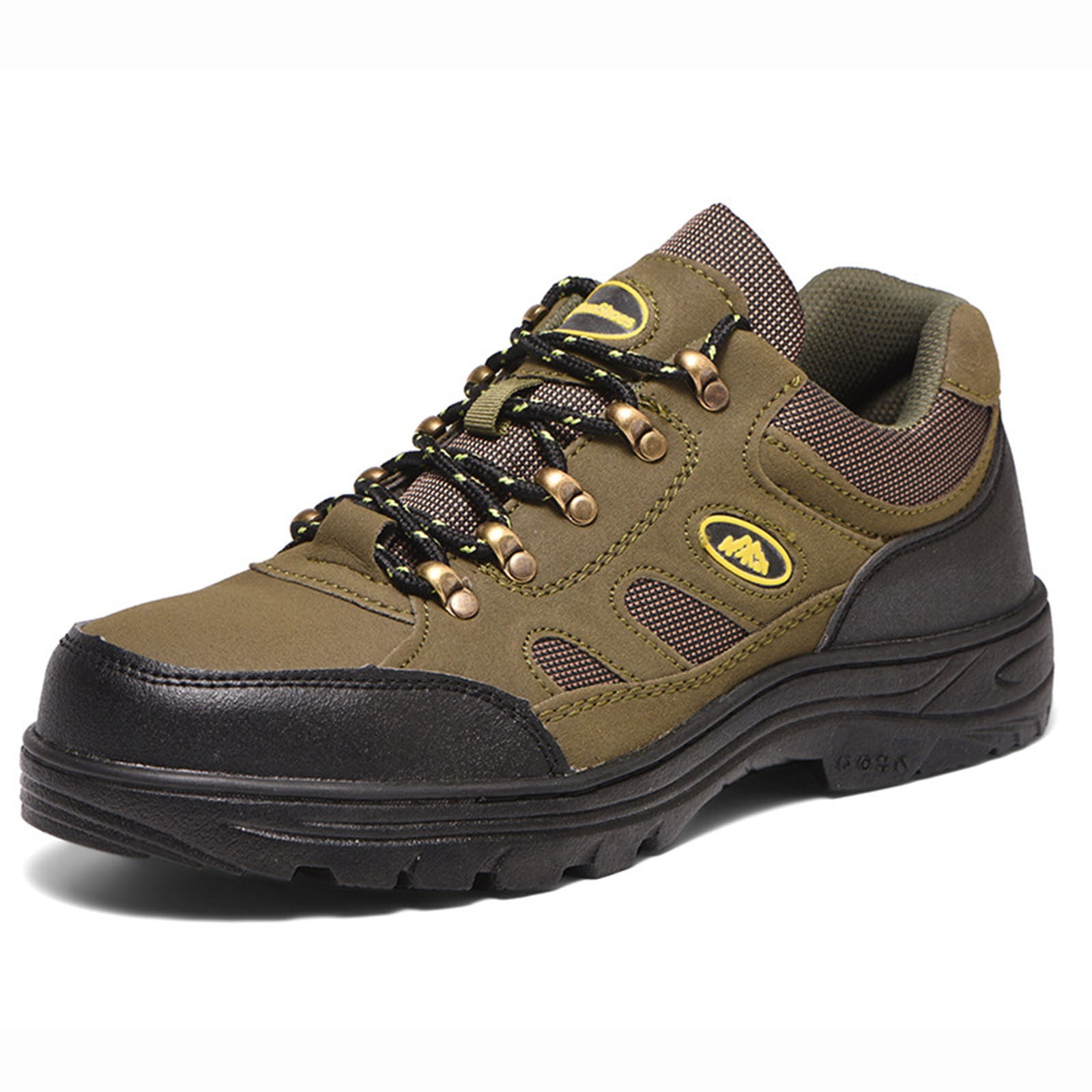 Womens Low Top Hiking Shoes Non Slip Durable Water Resistant Rubber Outsole Trail Trekking Outdoor Army Green,Size 5.5