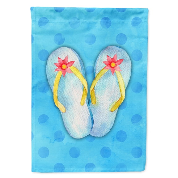 Carolines Treasures BB8181CHF Flip Flops Blue Polkadot Flag Canvas House Size  Large multicolor