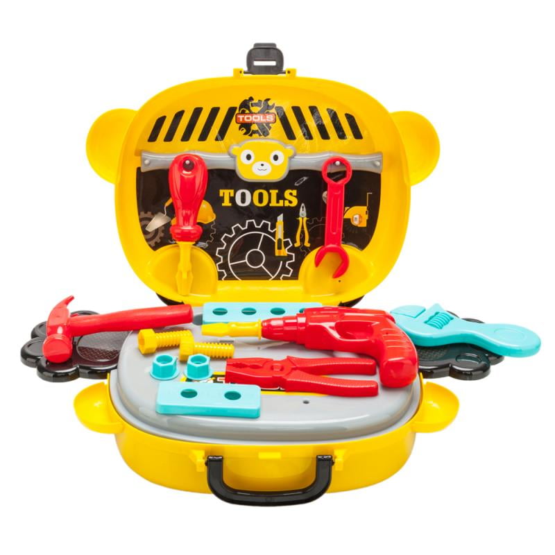 HO_ EP_ Kids Play Pretend Toy Tool Set Workbench Construction Workshop Toolbox T 