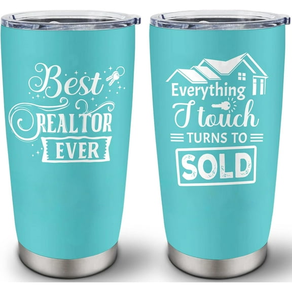 Realtor Gifts for Women, Closing Gifts for Realtors, Real Estate Agent Gifts, Best Realtor Ever Gifts, Funny Realtor Gifts Ideas, Gifts for Realtor Female, 20 oz Stainless Steel Tumbler
