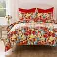thumbnail image 2 of Greenland Home Poppies Modern Watercolor Floral Reversible Quilt Set, All Ages, 3-Piece King/Cal King, 2 of 9