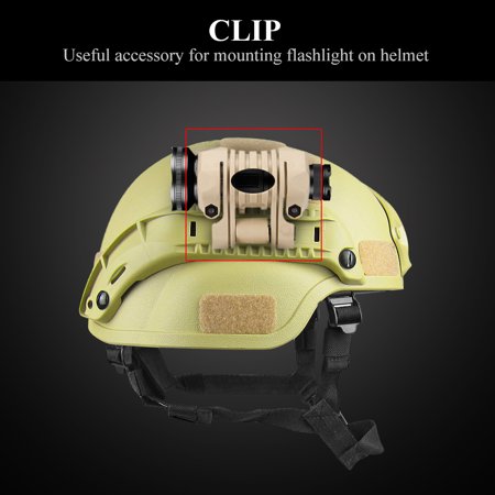 Quick Mount Snow - Flashlight Clip Helmet,HURRISE Plastic Quick Release Flashlight Holder Clamp Clip Mount Accessory for Fast Helmet