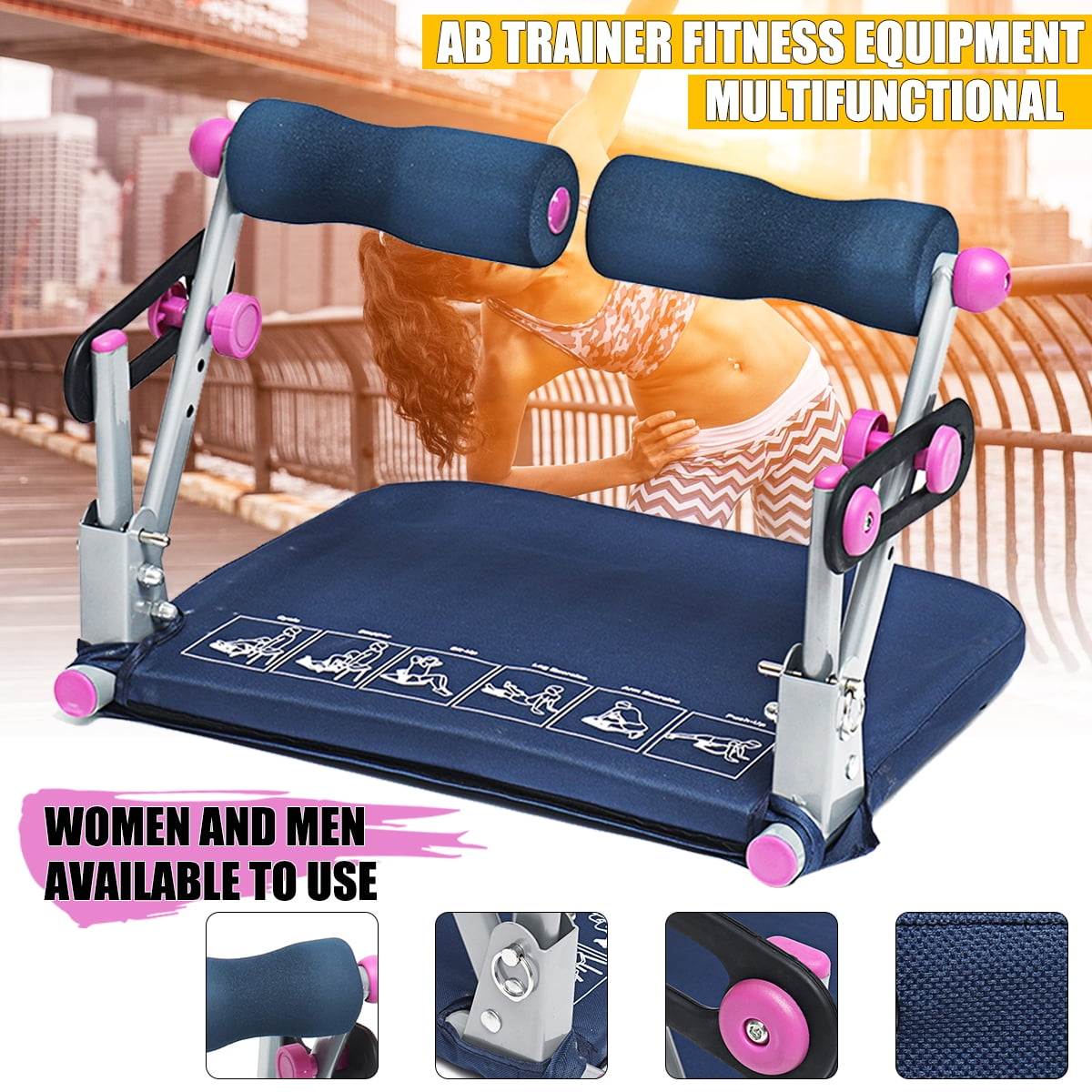 Ab Machine Sit-ups Fitness Abdominal Exercise Machine Core Smart