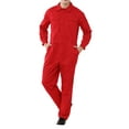 thumbnail image 1 of TOPTIE Workwear Mechanic Coverall 8.5 oz Polyester Cotton Blend Size Regular-Red-XL Regular, 1 of 8