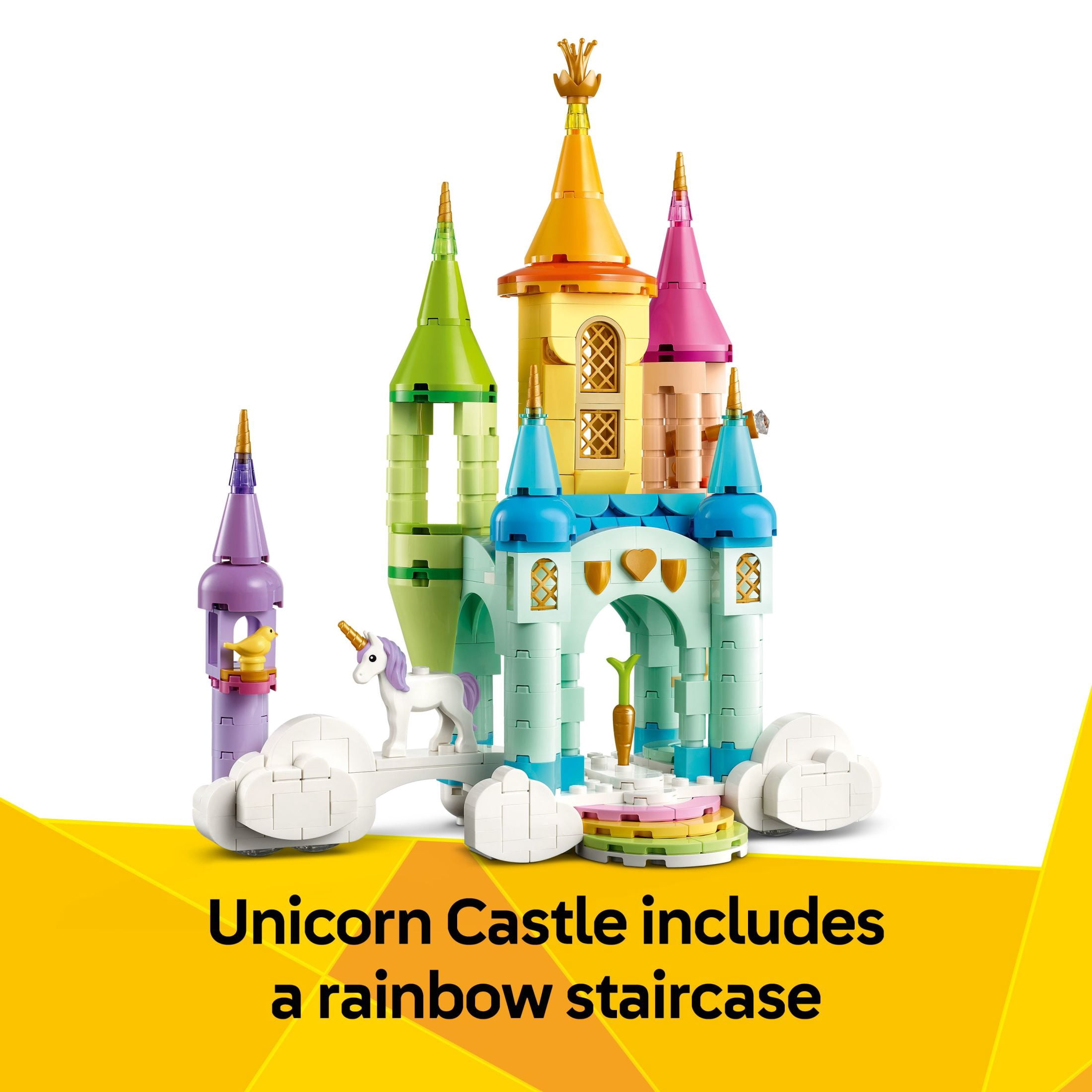 LEGO Creator 3 in 1 Unicorn Castle Building Toy for Kids - Unicorn Toy Trio for Girls & Boys, Ages 8+ - Build 3 Pretend Play Toys with 1 Set of Building Blocks - Gift Idea for Birthdays - 31175