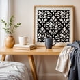 thumbnail image 5 of Scroll Damask Large Pattern White on Black - Photography Pattern Black and White Floral Geometric Art Deco Vintage Abstract Unframed Wall Art Print 6 x 6 inches, 5 of 9