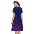 thumbnail image 2 of Bixox Robe d'Été à Manches Courtes pour Femmes Robe Ample Longueur Genou avec Poches-Brillant Néon, 2 of 7