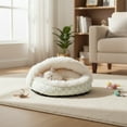 thumbnail image 5 of FeiFu Pet Bed Winter Warm Enclosed Pet Bed Enclosed Design Blocks Cold Air Keeps Pet Warm in Winter Soft Interior Ensures Pet Comfortable Suitable for Cats Dogs, 5 of 6