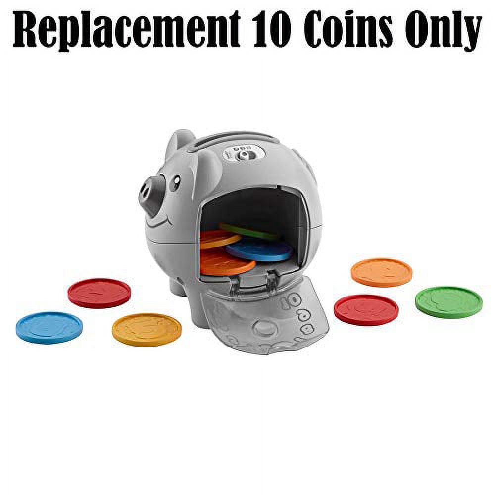 Replacement Parts for Fisher-Price Laugh and Learn Smart Stages Piggy Bank - 10 Replacement Coins