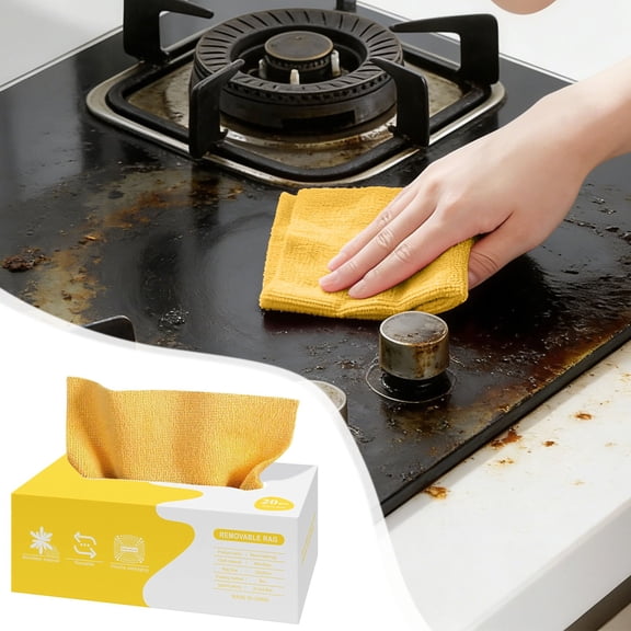 Eolstice Microfiber Cleaning Cloth Rags, Reusable Microfiber Towels, Edgeless Cleaning Cloths, for Cars, Household, Dusting, Polishing, Pack in a Box(Yellow)