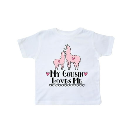 

Inktastic Llama My Cousin Loves Me Gift Toddler Toddler Girl T-Shirt